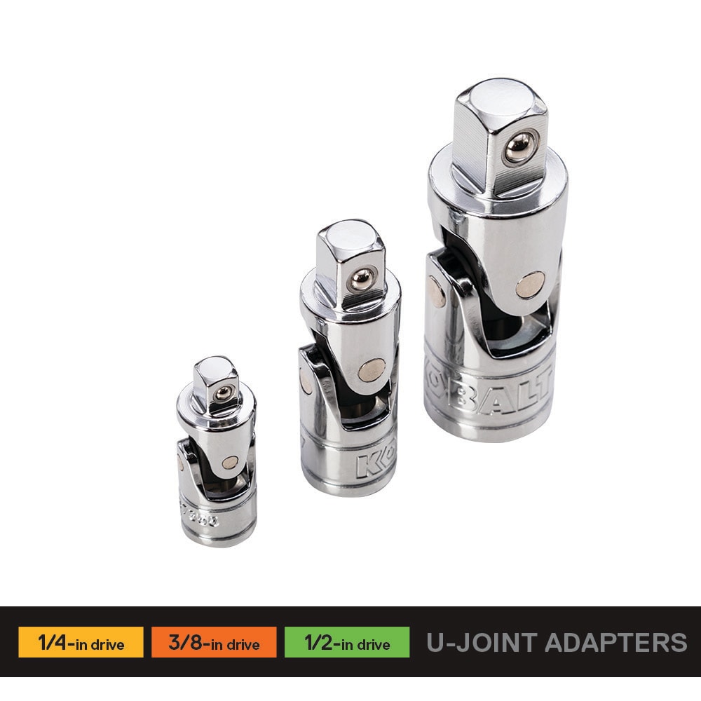 3-Piece 1/4-in, 3/8-in, 1/2-in to 1/4-in, 3/8-in, 1/2-in Universal Joint 86931