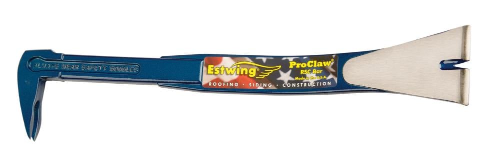 17 in Pro-Claw Contractor Bar, Steel Wrecking Bar, Thin Blade for Shingles & Siding, Durable Black Finish RSC