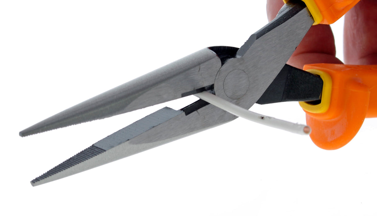 1000 Volt 8.5-in Insulated Electrical Needle Nose Pliers with Wire Cutter 35-9038