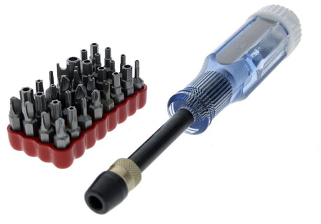 33-Piece Plastic Handle Multi-bit Assorted Drive Screwdriver Set 35-933