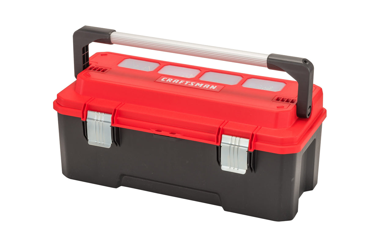 Pro 26-in W x 12-in H x 11-in D Red Plastic Tool Box CMST26320