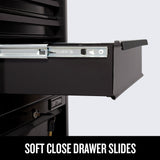 1000 Series 26.5-in W x 32.5-in H 4-Drawer Steel Rolling Tool Cabinet (Black) CMST22741BK