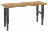 Adjustable Height 74-in L x 41-in H Hammered Granite Wood Adjustable Height Work Bench GAWB06HWEG