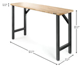 Modular 66.5-in L x 38.75-in H Hammered Granite Hardwood Work Bench GAWB66HWGG