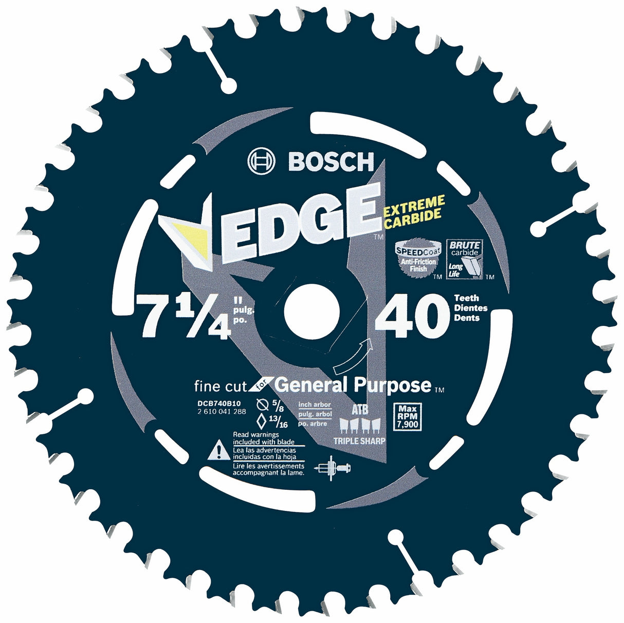 7-1/4-in 40-Tooth Fine Finish Tungsten Carbide-tipped Steel Circular Saw Blade DCB740B10