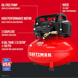 6-Gallon Portable Electric 150 PSI Pancake Air Compressor CMEC6150