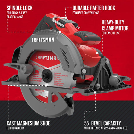 15-Amp 7-1/4-in Corded Circular Saw CMES510