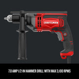 1/2-in 7-Amp Variable Speed Corded Hammer Drill (Bare Tool) CMED741