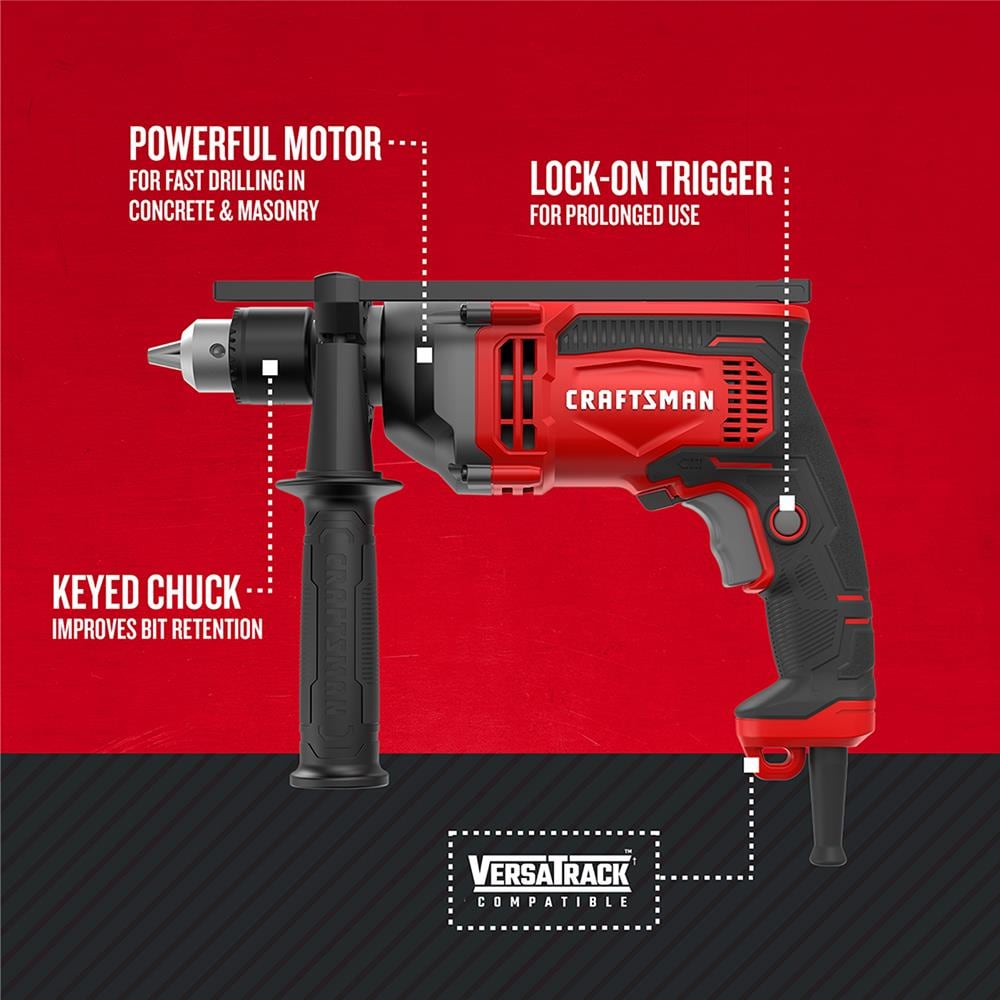 1/2-in 7-Amp Variable Speed Corded Hammer Drill (Bare Tool) CMED741