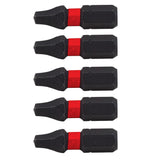 Impact Rated 1/4-in x 1-in Square/Robertson Impact Driver Bit (5-Piece) CMAF31SQ25