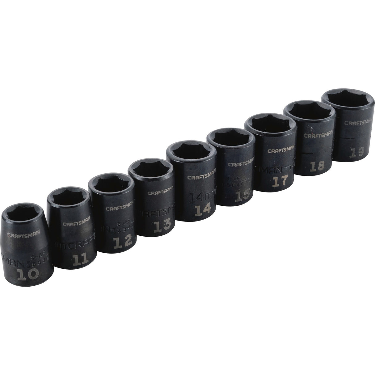 9-Piece Metric 3/8-in Drive Set 6-point Impact Socket Set CMMT15881