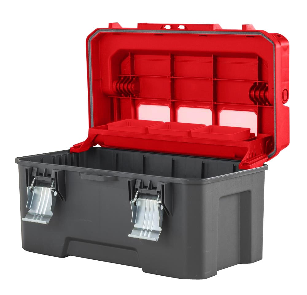 Pro 26-in W x 12-in H x 11-in D Red Plastic Tool Box CMST26320