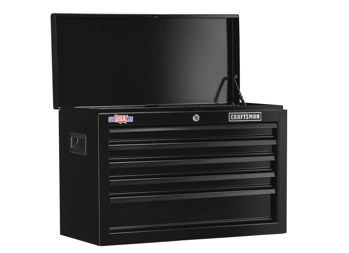 1000 Series 26-in W x 17.25-in H 5-Drawer Steel Tool Chest (Black) CMST22654BK