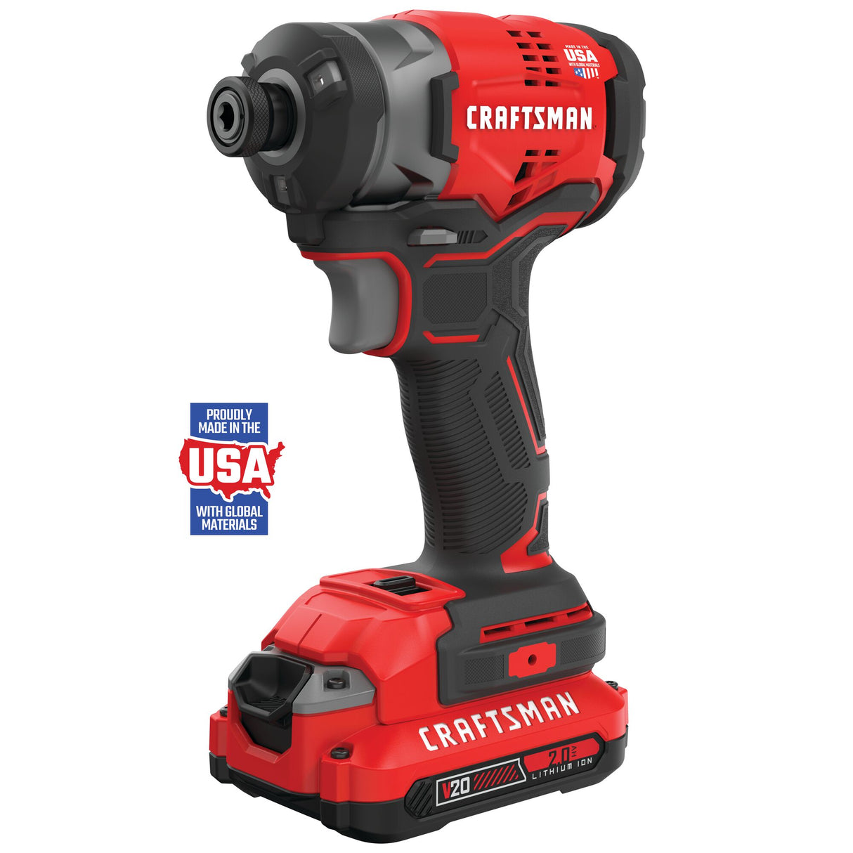 20V Max Brushless Cordless Impact Driver (2-Batteries Included, Charger Included and Soft Bag included) CMCF820D2