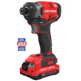 20V Max Brushless Cordless Impact Driver (2-Batteries Included, Charger Included and Soft Bag included) CMCF820D2