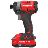 20V Max Brushless Cordless Impact Driver (2-Batteries Included, Charger Included and Soft Bag included) CMCF820D2