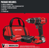 V20 1/2-in 20-volt Max Variable Speed Brushless Cordless Hammer Drill (2-Batteries Included) CMCD721D2