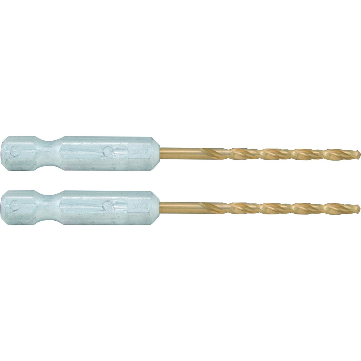 2-Piece 3/32-in x 2-1/4-in Titanium Nitride Coated Hss Jobber Length Twist Drill Bit CMAM1306