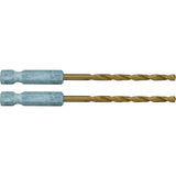 2-Piece 1/8-in x 2-3/4-in Titanium Nitride Coated Hss Jobber Length Twist Drill Bit CMAM1308