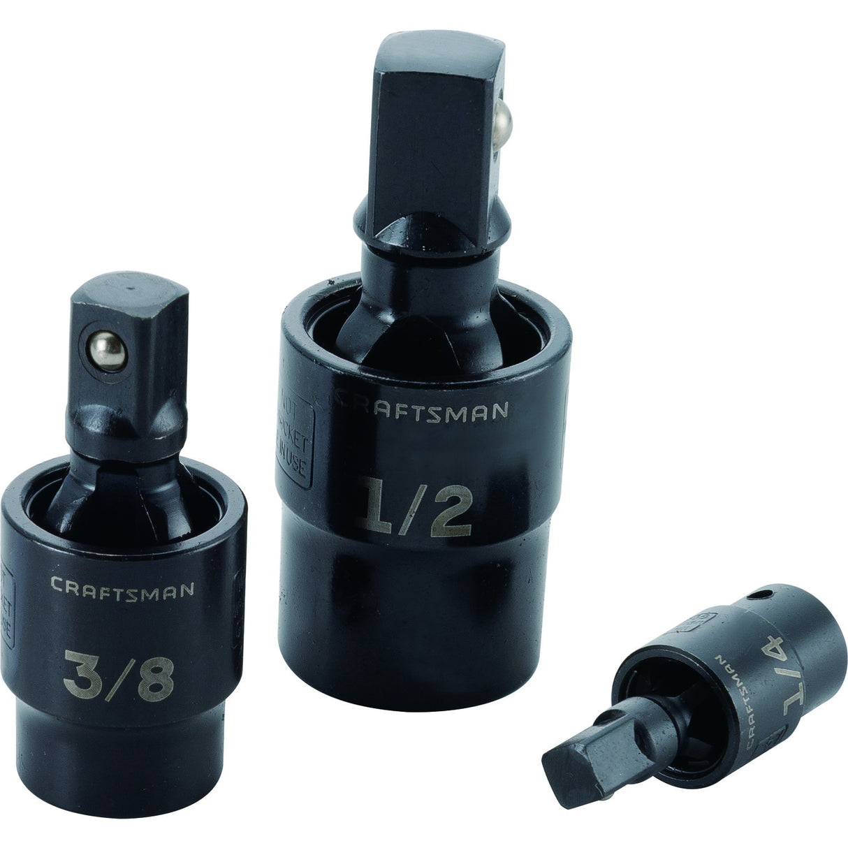 3-Piece 1/4-in; 3/8-in; 1/2-in to 1/4-in; 3/8-in; 1/2-in Standard Socket Adapter CMMT57569