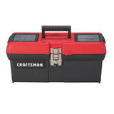 16-in W x 7.137-in H x 8.12-in D Red Plastic Tool Box CMST16901