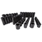 48-Piece Standard (SAE) and Metric Combination 1/2-in Drive Set 6-point Impact Socket Set CMMT16548