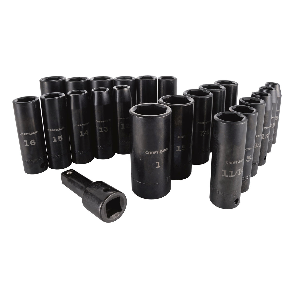 23-Piece Standard (SAE) and Metric Combination 1/2-in Drive Set 6-Point Impact Socket Set CMMT16970