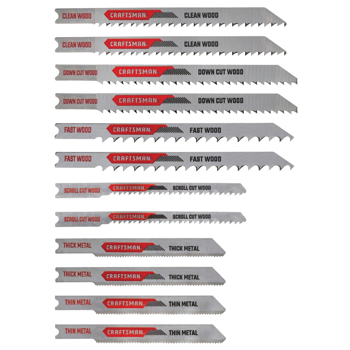 Set U-shank High-carbon Steel Blade Set (12-Pack) CRA-CMAJ2SET12