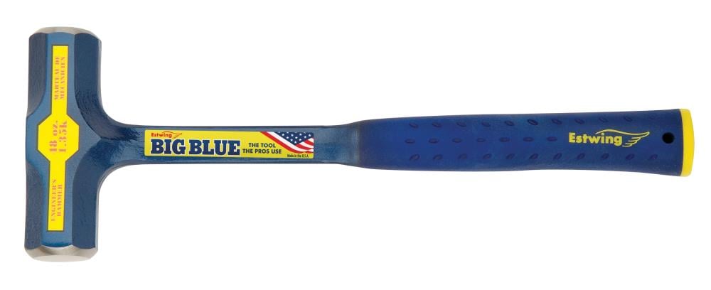 48-oz Smooth Face Steel Head Rubber Drilling Hammer E6-48E