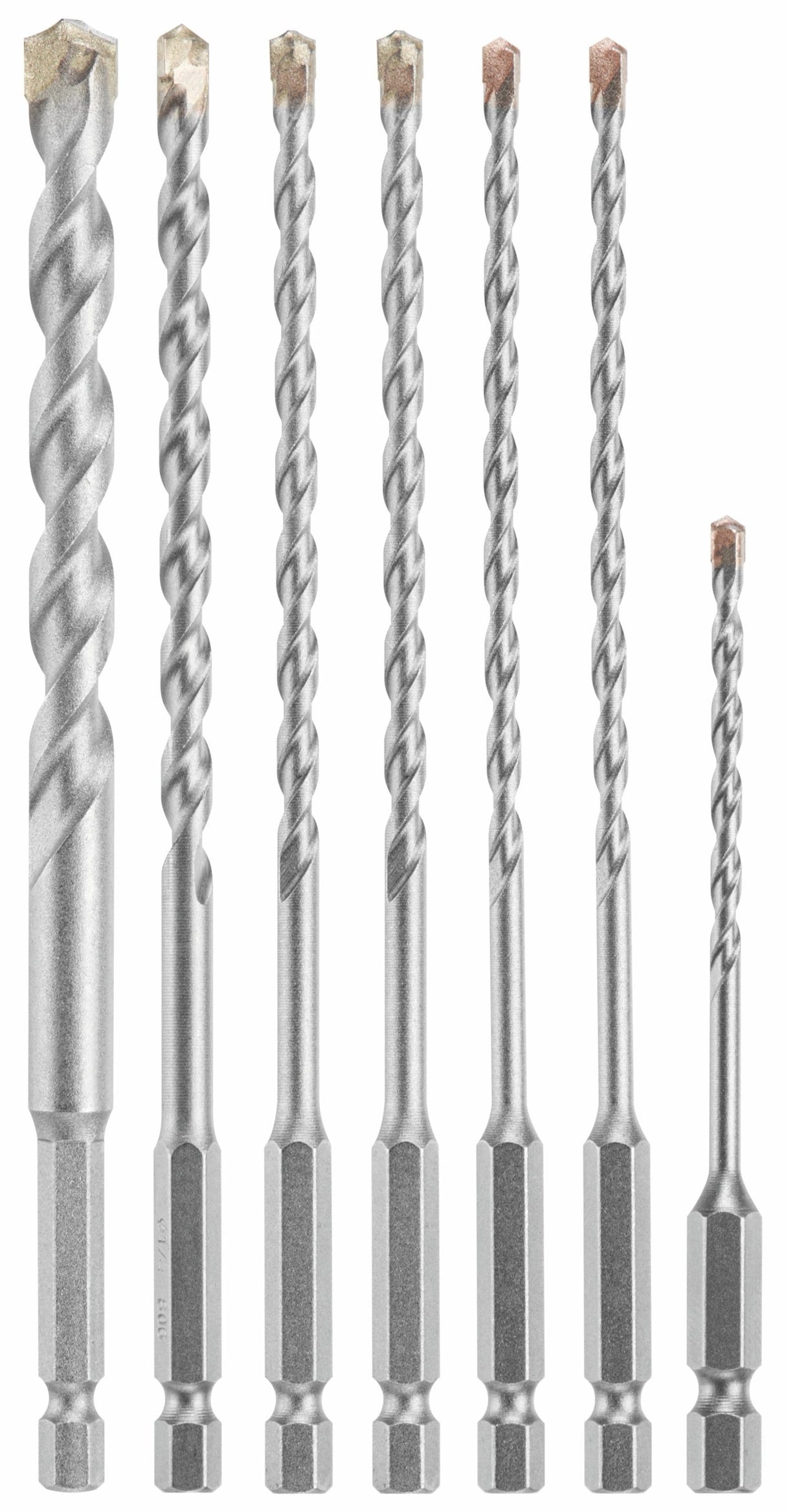 Impact Tough 7-Piece x High-speed Steel Masonry Drill Bit Set for Hammer Drill LBHXS7U