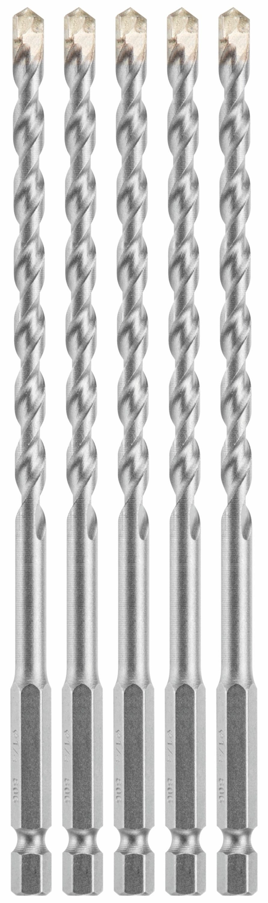 Impact Tough 5-Piece 1/4-in x 6-in High-speed Steel Masonry Drill Bit for Hammer Drill LBHX0045