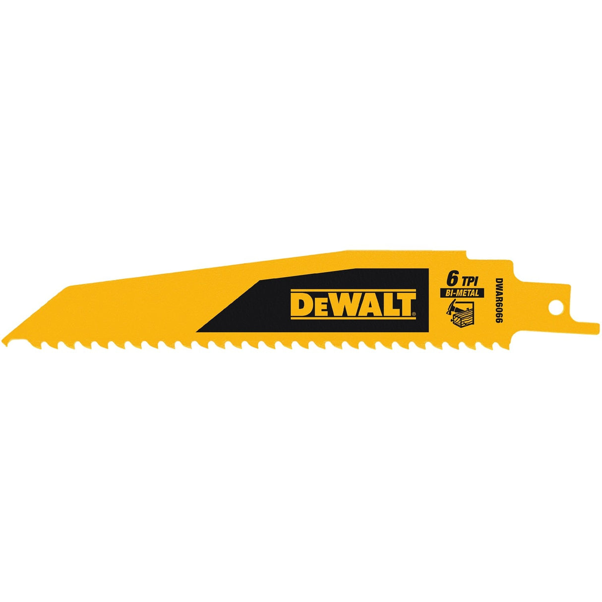 Bi-metal 6-in 6 Tpi Wood Cutting Demolition Reciprocating Saw Blade (5-Pack) DEW-DWAR6066