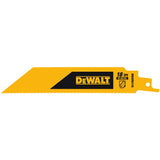 Bi-metal 6-in 18 Metal Cutting Reciprocating Saw Blade (5-Pack) DEW-DWAR6118