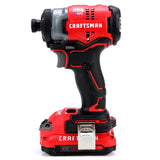 20V Max Brushless Cordless Impact Driver (2-Batteries Included, Charger Included and Soft Bag included) CMCF820D2