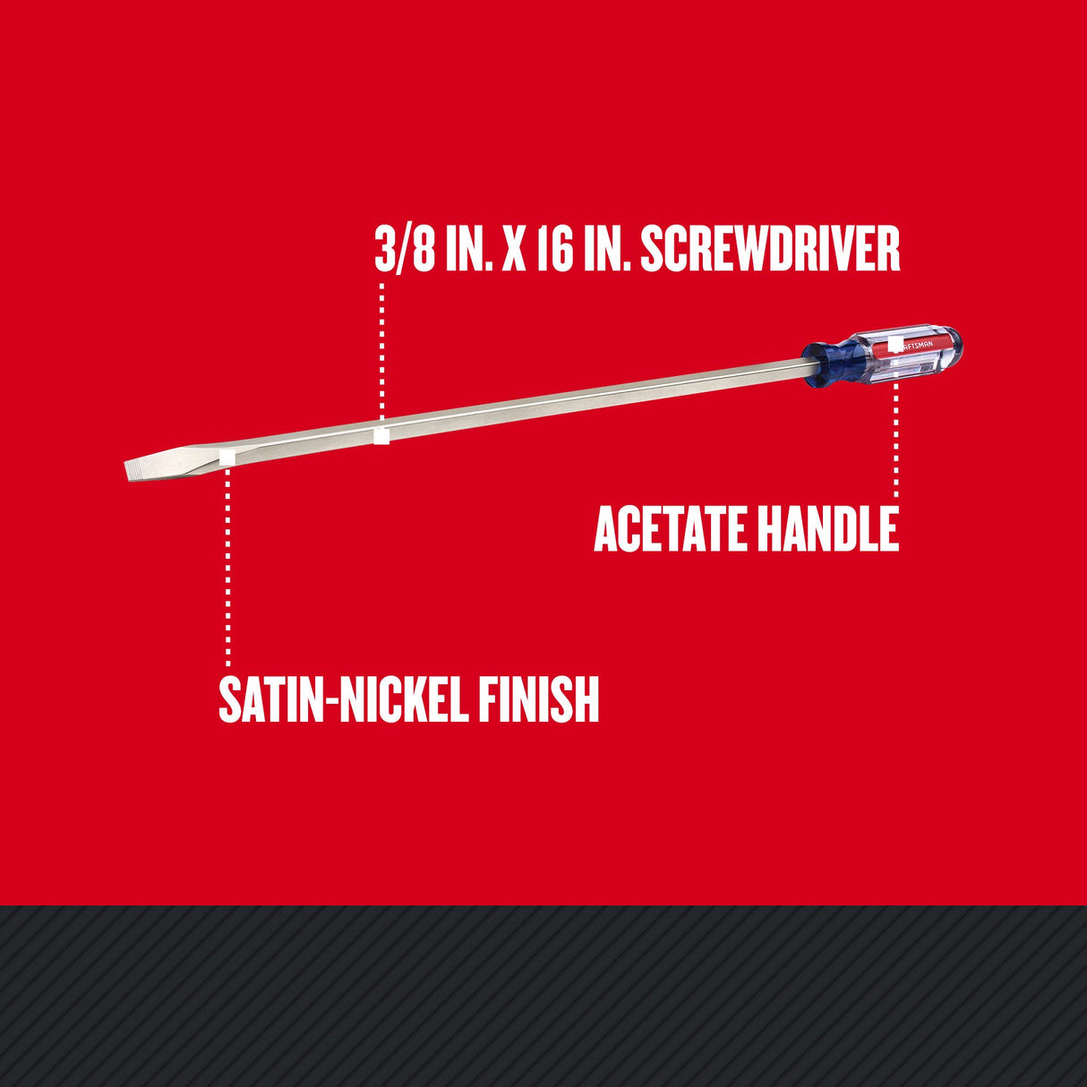 Acetate Handle Slottedhead Screwdriver CMHT65028