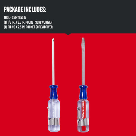 2-Piece Acetate Handle Assorted Drive Screwdriver Set CMHT65047