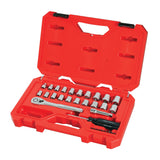 33-Piece Standard (SAE) and Metric Polished Chrome Mechanics Tool Set with Hard Case CMMT12013