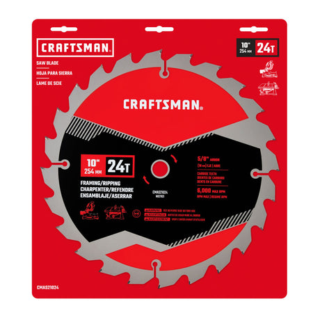 10-in 24-Tooth Rough Finish Carbide Miter/Table Saw Blade CMAS21024