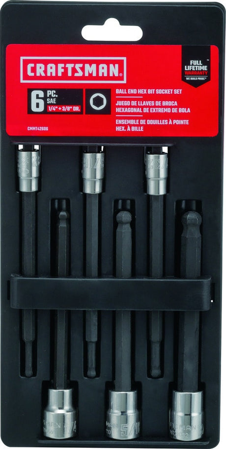 6-Piece 1/4-in; 3/8-in Drive Set Hex Bit Driver Socket Set CMMT42606