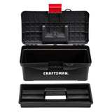 13-in W x 5-in H x 7-in D Red Plastic Tool Box CMST13004