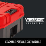 VERSASTACK 17-in W x 6.87-in H x 13-in D Red Plastic Tool Box CMST17830