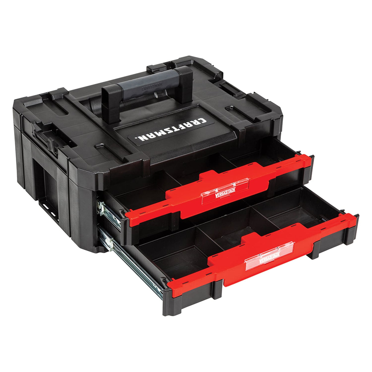 VERSASTACK 17-in W x 6.87-in H x 12.5-in D 2-Drawer Black Plastic Tool Box CMST17804