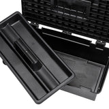 16-in W x 6.4-in H x 8.5-in D Black Plastic Tool Box CMST16005