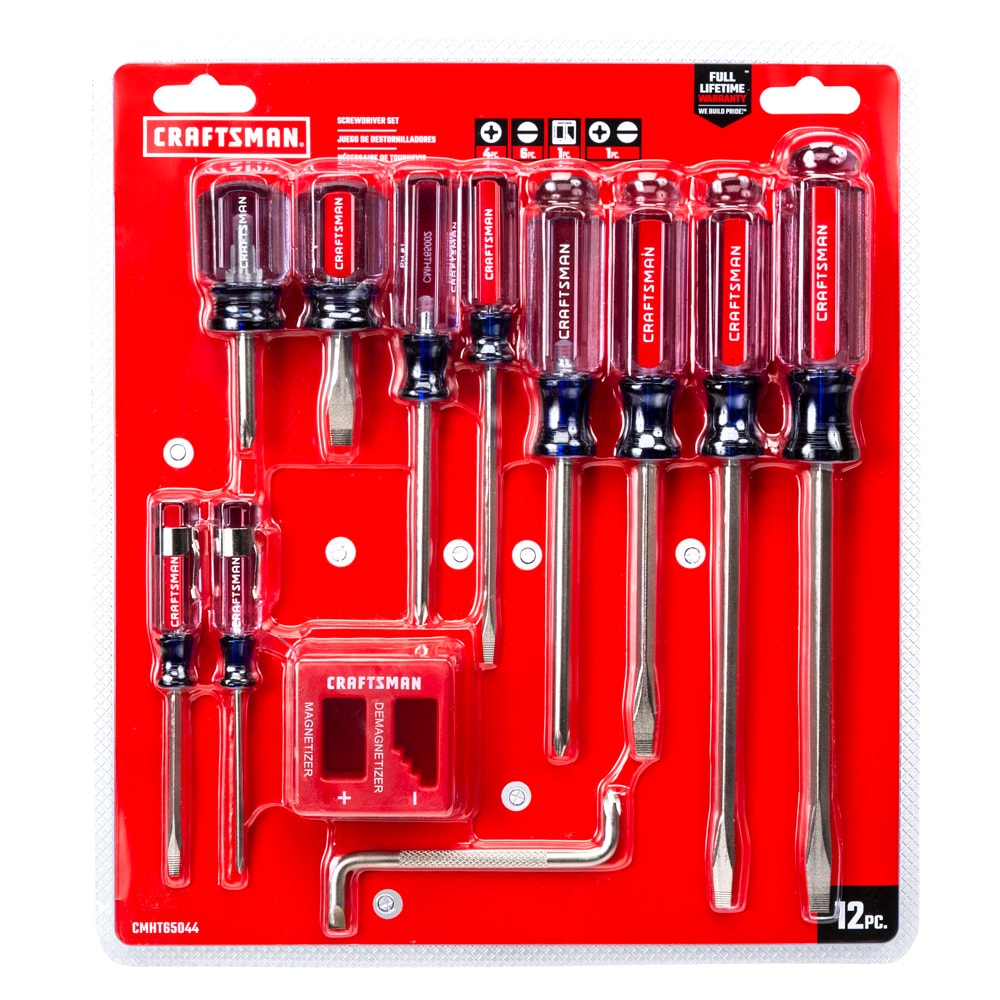 12-Piece Acetate Handle Assorted Drive Screwdriver Set CMHT65044