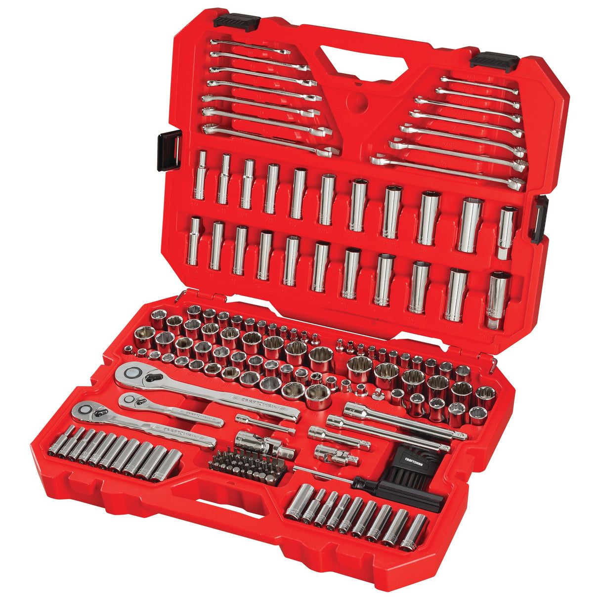 189-Piece Standard (SAE) and Metric Polished Chrome Mechanics Tool Set with Hard Case CMMT12034