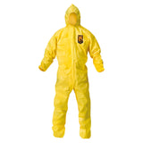 Chemical Spray Protection Coverall with Hood Medium Yellow 9812