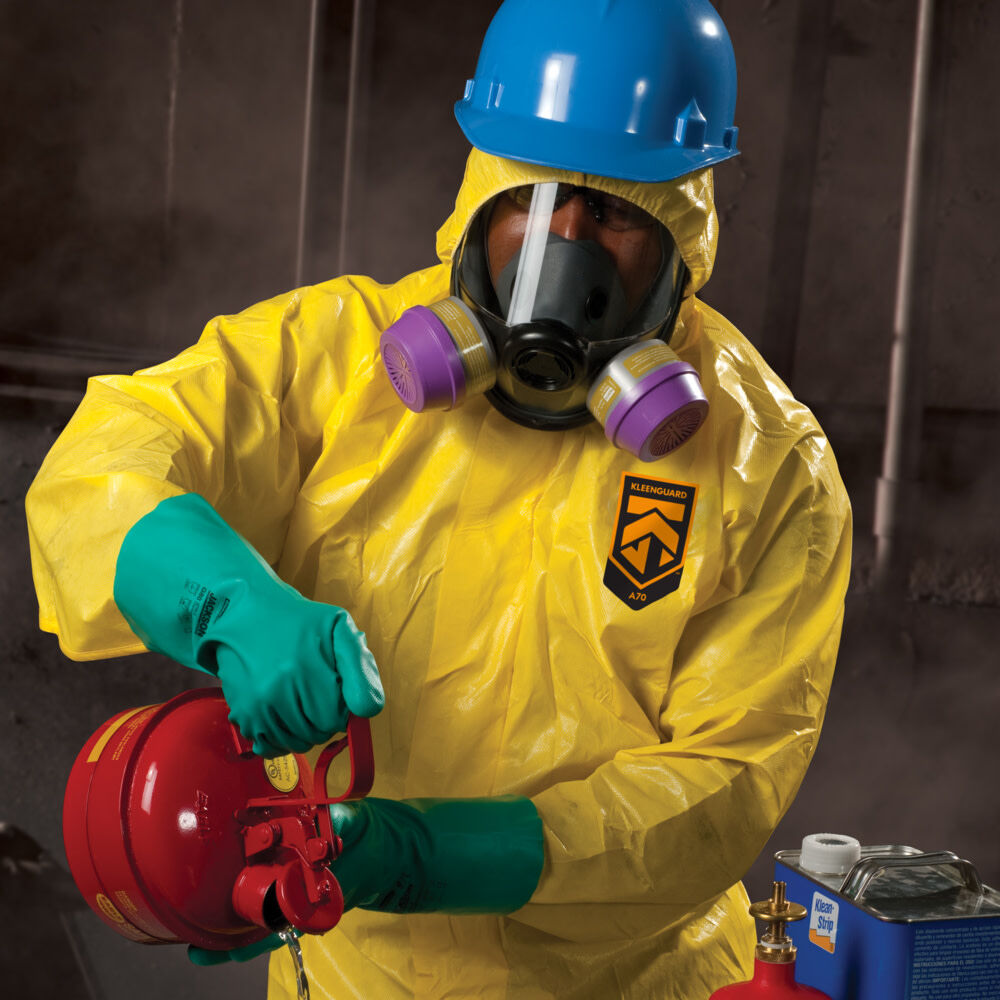 Chemical Spray Protection Coverall with Hood Medium Yellow 9812