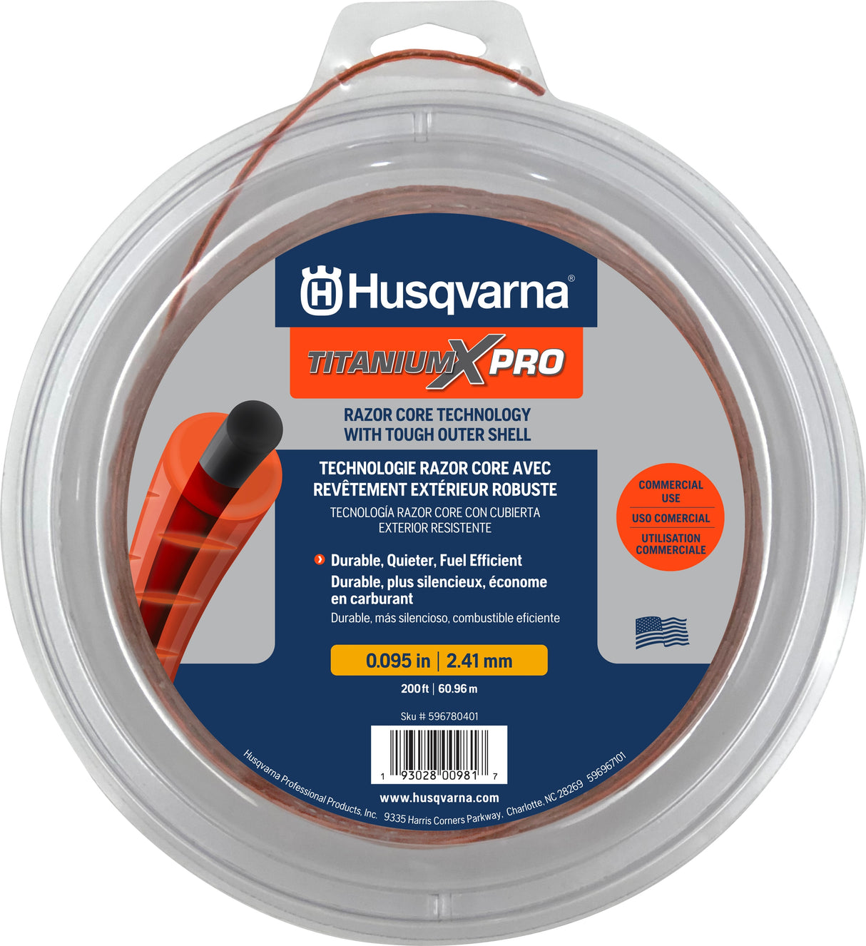 Titanium X-Pro 0.095-in x 200-ft Spooled Trimmer Line 596780401