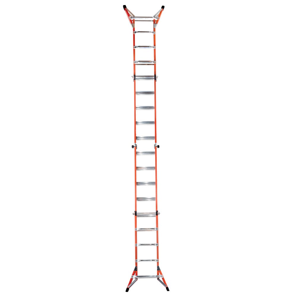 FMT Pro 5-in-1 22-ft Reach Type 1a- 300-lb Load Capacity Telescoping Multi-Position Ladder FMT-22