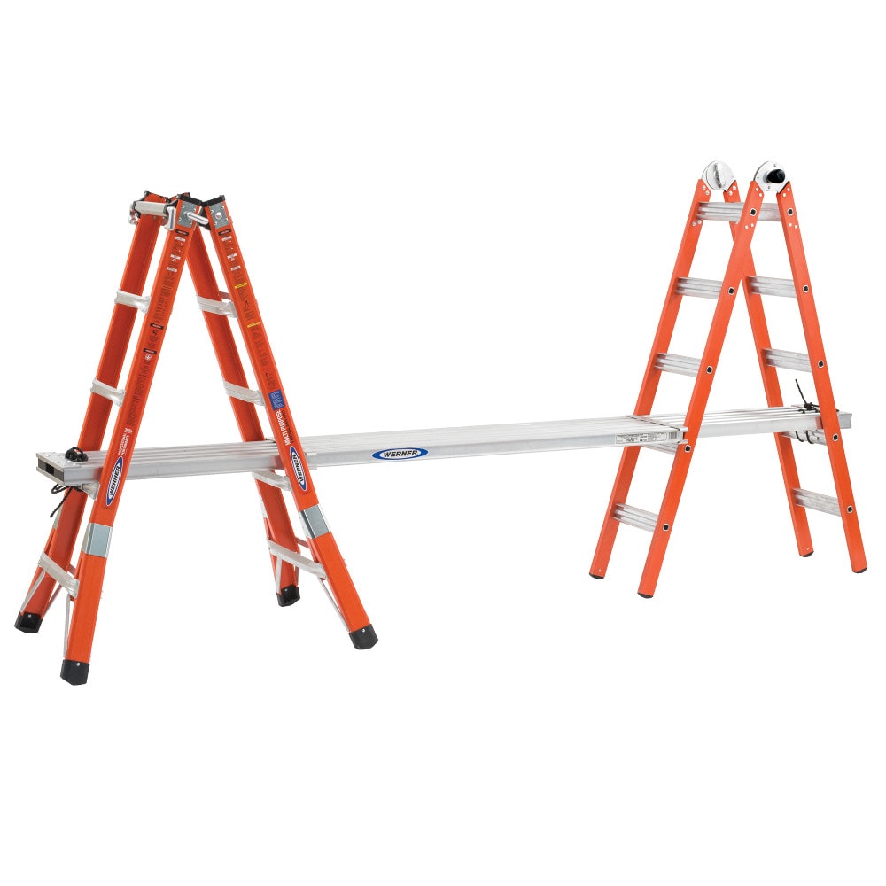 FMT Pro 5-in-1 22-ft Reach Type 1a- 300-lb Load Capacity Telescoping Multi-Position Ladder FMT-22